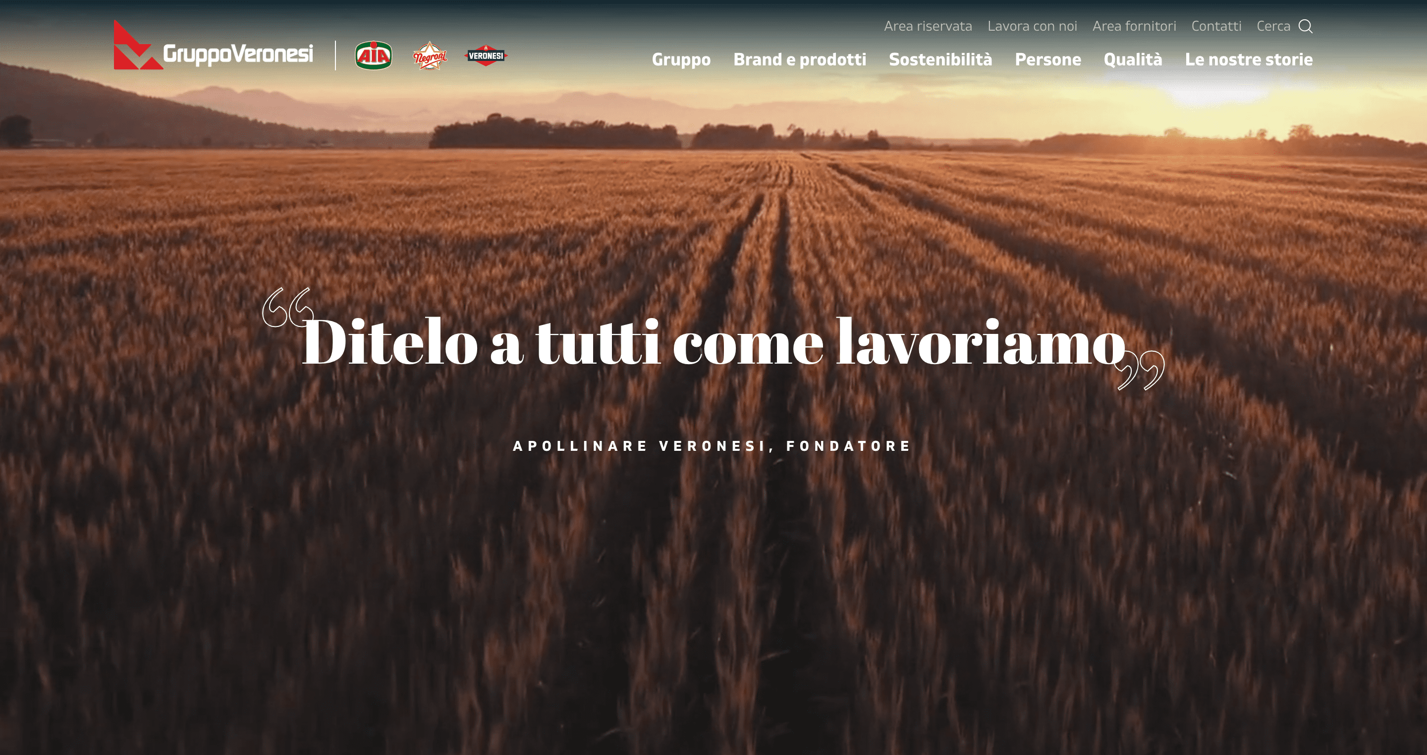 Gruppo Veronesi header sito corporate