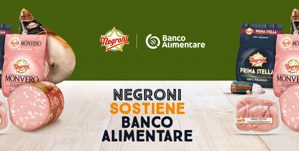Visual dell'iniziativa Negroni sostiene Banco Alimentare