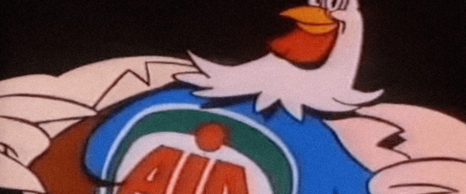 Frame del cartone animato del pollo AIA, Agricola Italiana Alimentare, del 1980